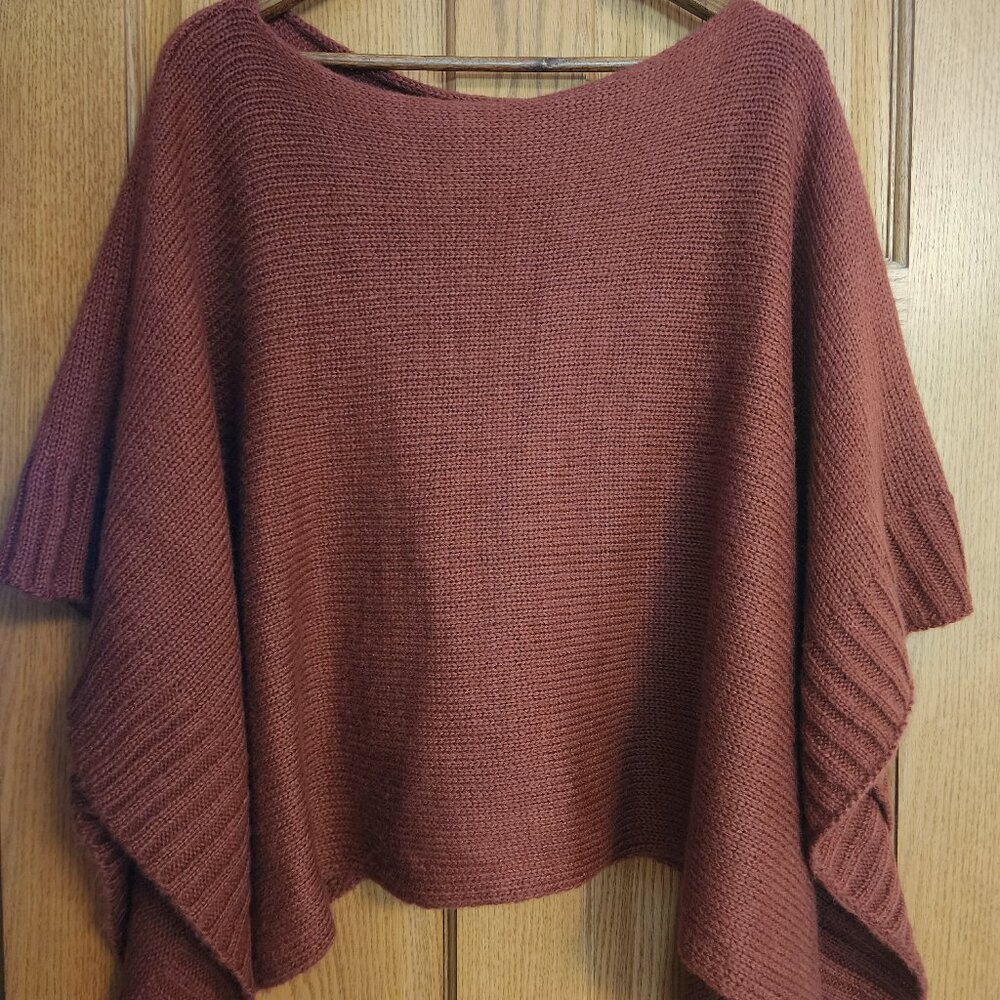 Knit poncho